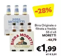 Moretti - Birra Originale O Filtrata A Freddo Moretti - Birra Originale O Filtrata A Freddo