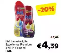 Pril - Gel Lavastoviglie Excellence Premium O All In