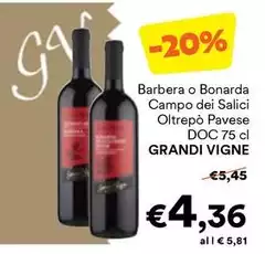 Grandi Vigne - Barbera O Bonarda Campo Dei Salici Oltrepò Pavese DOC