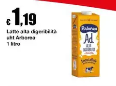 Arborea - Latte Alta Digeribilità UHT Arborea - Latte Alta Digeribilità UHT