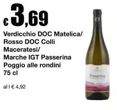 Poggio Alle Rondini - Verdicchio DOC Matelica Poggio Alle Rondini - Verdicchio DOC Matelica