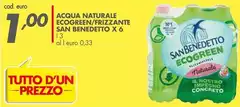 San Benedetto - Acqua Naturale Ecogreen/Frizzante