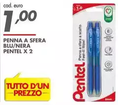 Pentel - Penna A Sfera Blu/Nera