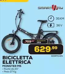 Smartway - Bicicletta Elettrica Monster M5