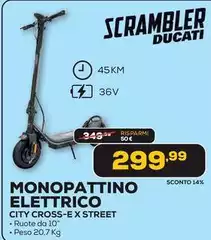 Ducati - Monopattino Elettrico City Cross-Ex Street