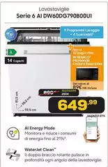 Samsung - Serie 6 AI DW60DG790B00U 1 Lavastoviglie A scomparsa totale 14 copert Samsung - Serie 6 AI DW60DG790B00U 1 Lavastoviglie A scomparsa totale 14 copert