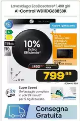 Samsung - Lavascritiga Ecodosatore AI Control WD11DG6B85BK Samsung - Lavascritiga Ecodosatore AI Control WD11DG6B85BK