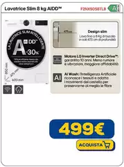 Lg - Lavatrice Slim 8 Kg AIDD F2NX50S8TLB