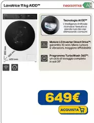 Lg - Lavatrice 11kg AIDD F4NX5011TKB