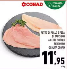 Conad - Petto Di Pollo E Fesa Di Tacchino A Fette Sottili Percorso Qualità Conad - Petto Di Pollo E Fesa Di Tacchino A Fette Sottili Percorso Qualità