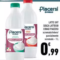 Conad - Latte UHT Senza Lattosio Piacersi