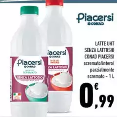 Conad - Latte UHT Senza Lattosio Piacersi