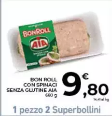 Aia - Bon Roll Con Spinaci Senza Glutine Aia - Bon Roll Con Spinaci Senza Glutine