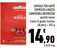 Lavazza - Capsule Per Caffè Espresso Compatibili Nespresso