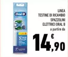 Oral b - Linea Testine Di Ricambio Spazzolini Elettrici