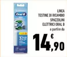 Oral b - Linea Testine Di Ricambio Spazzolini Elettrici
