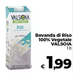 Valsoia - Bevanda Di Riso 100% Vegetale Valsoia - Bevanda Di Riso 100% Vegetale