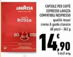 Lavazza - Capsule Per Caffè Espresso Compatibili Nespresso Lavazza - Capsule Per Caffè Espresso Compatibili Nespresso