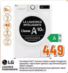 LG - F4R3010NSWW Lavatrice Caricamento Frontale 8 Kg 1200 Giri/min Bianco LG - F4R3010NSWW Lavatrice Caricamento Frontale 8 Kg 1200 Giri/min Bianco