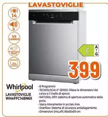 Whirlpool - WH4FFC14BNK2 Lavastoviglie A scomparsa totale 14 coperti D Whirlpool - WH4FFC14BNK2 Lavastoviglie A scomparsa totale 14 coperti D