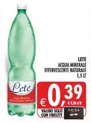 Lete - Acqua Minerale Effervescente Naturale