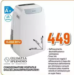 Olimpia splendid - Condizionatore Portatile Dolceclimaairpro13APIUWWifi Olimpia splendid - Condizionatore Portatile Dolceclimaairpro13APIUWWifi