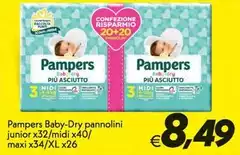 Pampers - Baby-Dry Pannolini Junior Pampers - Baby-Dry Pannolini Junior