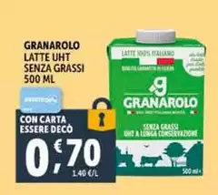 Granarolo - Latte UHT Senza Grassi Granarolo - Latte UHT Senza Grassi