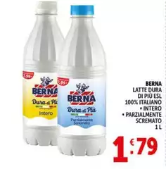 Berna - Latte Dura Di Più Els 100% Italiano/ Intero/ Parzialmente Scremato Berna - Latte Dura Di Più Els 100% Italiano/ Intero/ Parzialmente Scremato