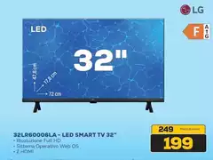 LG - 32LR60006LA TV 139,7 cm (32") HD Smart TV Wi-Fi Nero LG - 32LR60006LA TV 139,7 cm (32") HD Smart TV Wi-Fi Nero
