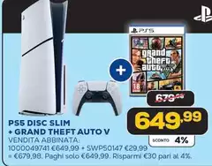 Sony - Ps5 Disc Slim + Grand Theft Auto V Sony - Ps5 Disc Slim + Grand Theft Auto V