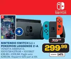 Nintendo - Switch 1.1 + Pokemon Leggende Z-A Nintendo - Switch 1.1 + Pokemon Leggende Z-A