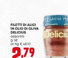 Delicius - Filetti Di Alici In Olio Di Oliva Delicius - Filetti Di Alici In Olio Di Oliva