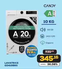 Candy - Lavatrice GD410B8S Candy - Lavatrice GD410B8S