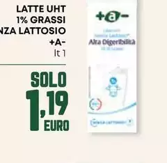 Solo - Latte UHT 1% Grassi Senza Lattosio Solo - Latte UHT 1% Grassi Senza Lattosio