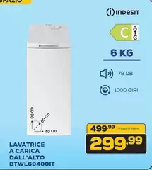 Indesit - Lavatrice A Calic BTWL60400IT Indesit - Lavatrice A Calic BTWL60400IT