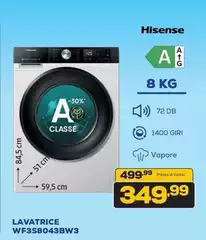 Hisense - Lavatrice WF3S8043BW3 Hisense - Lavatrice WF3S8043BW3