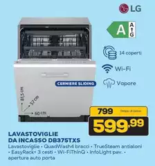 LG - Lavastoviglie Da Incasso Db375txs LG - Lavastoviglie Da Incasso Db375txs