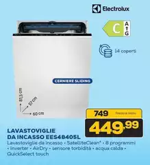 Electrolux - EES48405L A scomparsa totale 14 coperti C Electrolux - EES48405L A scomparsa totale 14 coperti C