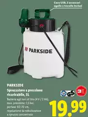 Parkside - Spruzzatore A Pressione Ricaricabile Parkside - Spruzzatore A Pressione Ricaricabile