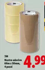 3M - Nastro Adesivo 66m X 50mm, 4 Pezzi 3M - Nastro Adesivo 66m X 50mm, 4 Pezzi
