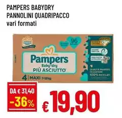 Pampers - Babydry Pannolini Quadripacco