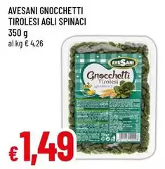 Avesani - Gnocchetti Tirolesi Agli Spinaci