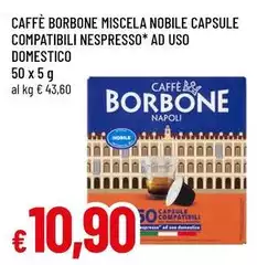 Caffe Borbone - Miscela Nobile Capsule Compatibili Nespresso Ad Uso Domestico