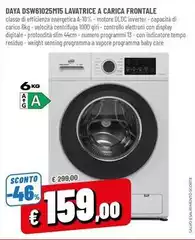 Daya - Lavatrice A Carica Frontale DSW61025M15 Daya - Lavatrice A Carica Frontale DSW61025M15