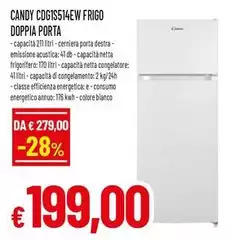 Candy - Cdg15514ew Frigo Doppia Porta Candy - Cdg15514ew Frigo Doppia Porta
