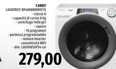 Candy - Lavatrice RP486BWMR9/IS Candy - Lavatrice RP486BWMR9/IS