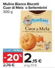 Mulino Bianco - Biscotti Cuor Di Mela O Settembrini Mulino Bianco - Biscotti Cuor Di Mela O Settembrini