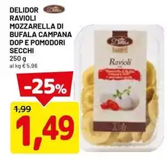 Delidor - Ravioli Mozzarella Di Bufala Campana DOP E Pomodori Secchi