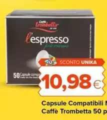 L'espresso - Capsule Compatibili Caffè Trombetta 50 P